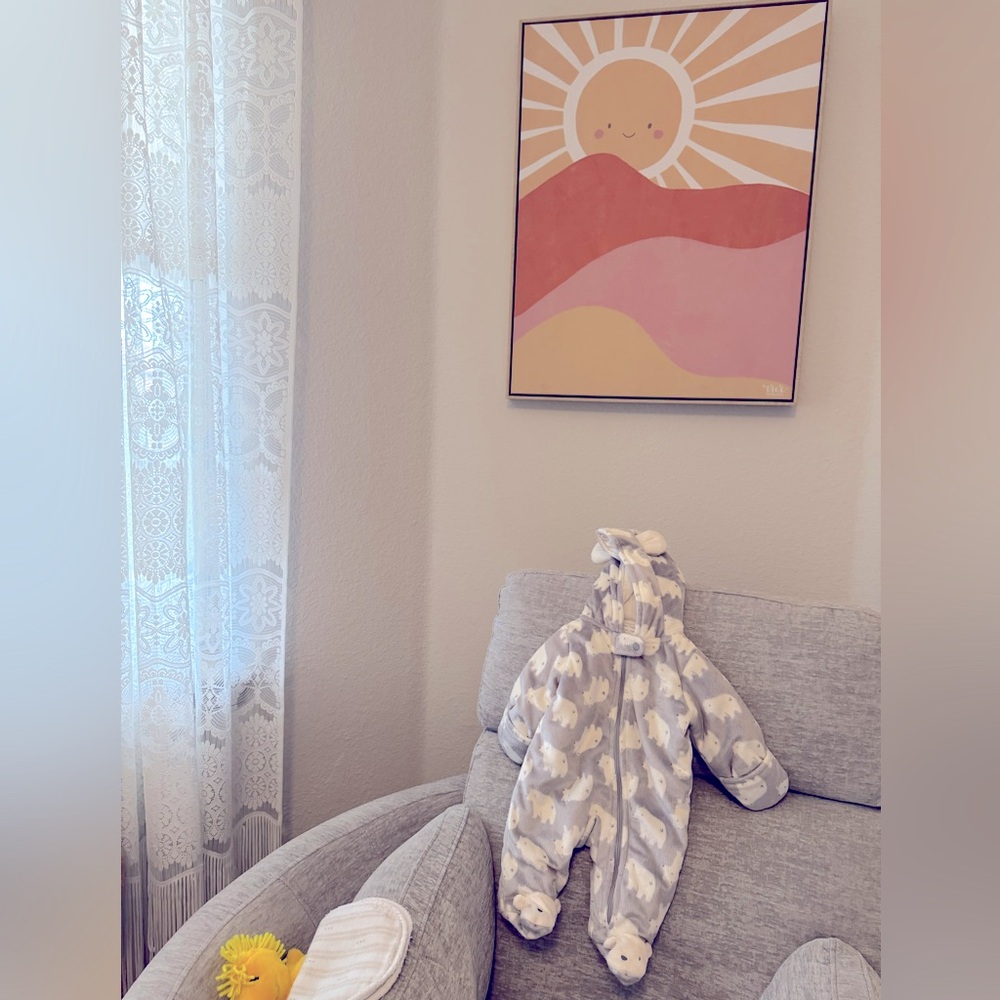 Carter's Gray Baby Onesie with Bear Print